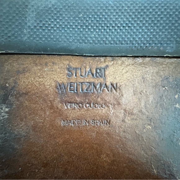 Stuart Weitzman Soft Leather Chelsea Boots Size 7.5 B Black With Brown Trim - Picture 14 of 14